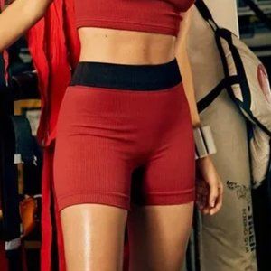 Free People Seamless Short Red Grape NWT Size M/L